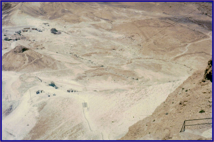 Roman siege ramp on the western side leading up to the top of Masada